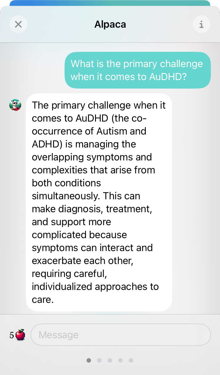 Chat with question and answer